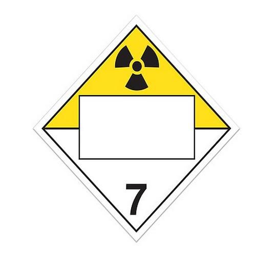 10.75" ? 10.75" Class 7 UN Placard - Radioactive Materials (Pack of 100 pcs) TT700PIN INCOM