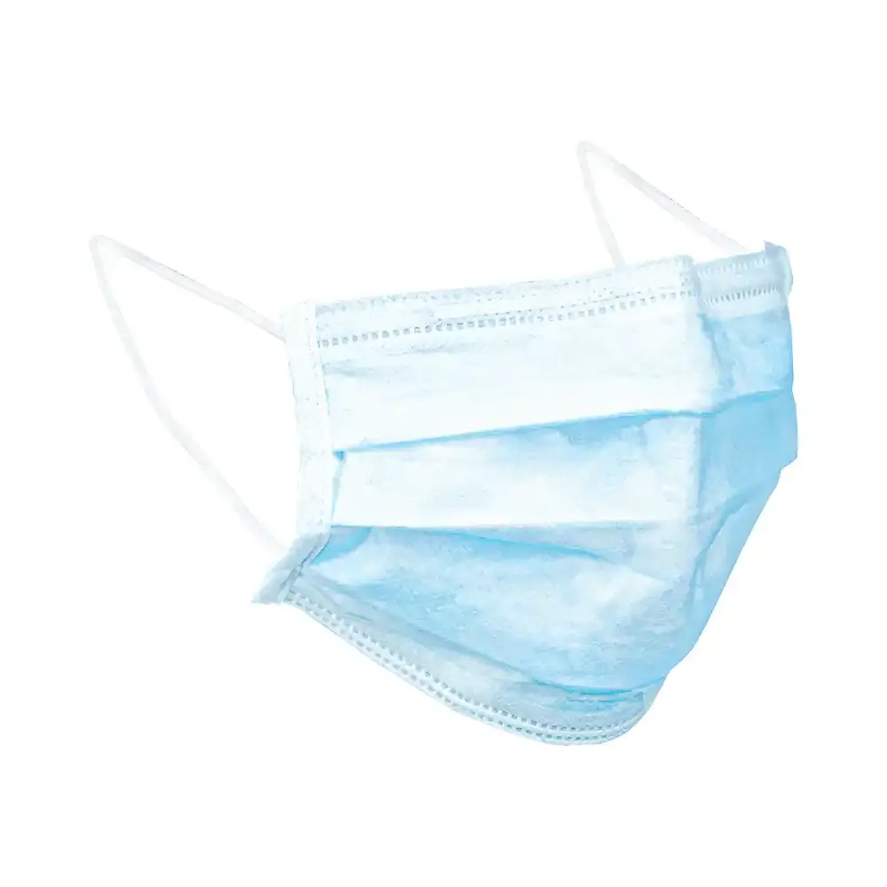 Blue Pleated Mask - Ear Loops - 50/Box - Level 1 W70E151 WASIP
