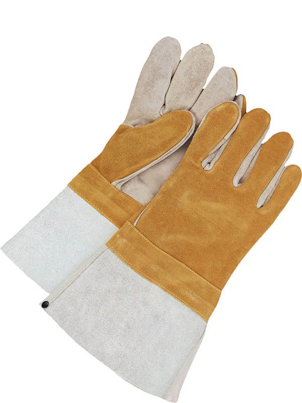 Welding Glove Split Leather Gauntlet Kevlar Sewn Gold | Pack of 6 60-1-1500 Bob Dale Gloves