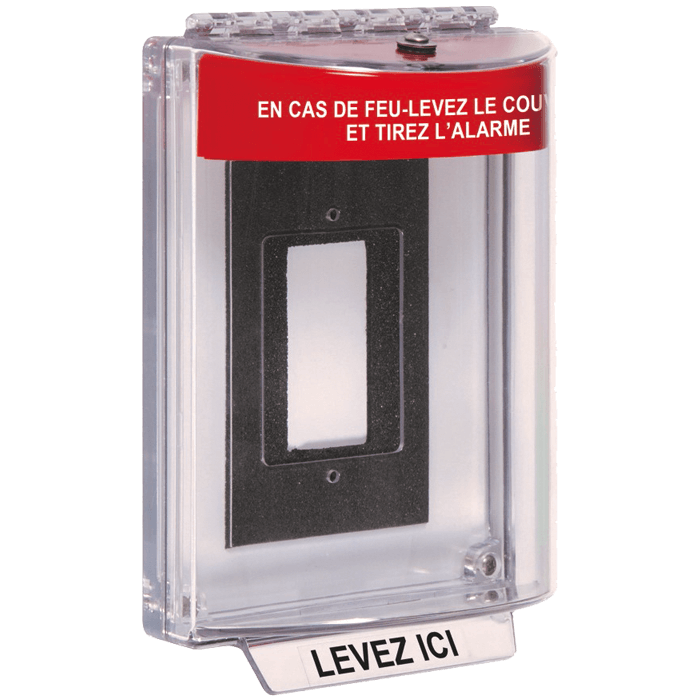 Universal Stopper without Horn - Flush Mount - Fire Label STI13310FR RS Steel