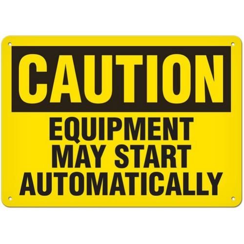 OSHA Safety Sign | Caution Equipment May Start Automatically | INCOM SS2054 INCOM