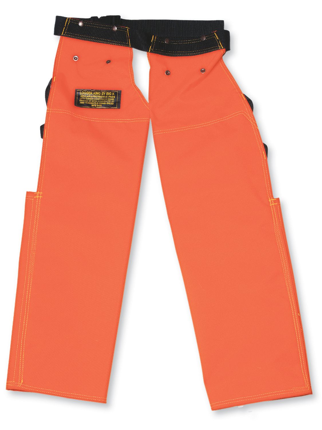 600 Denier Polyester Apron-Style 4100 Chaps with Back Pads BK70141   Safety Supplies Canada