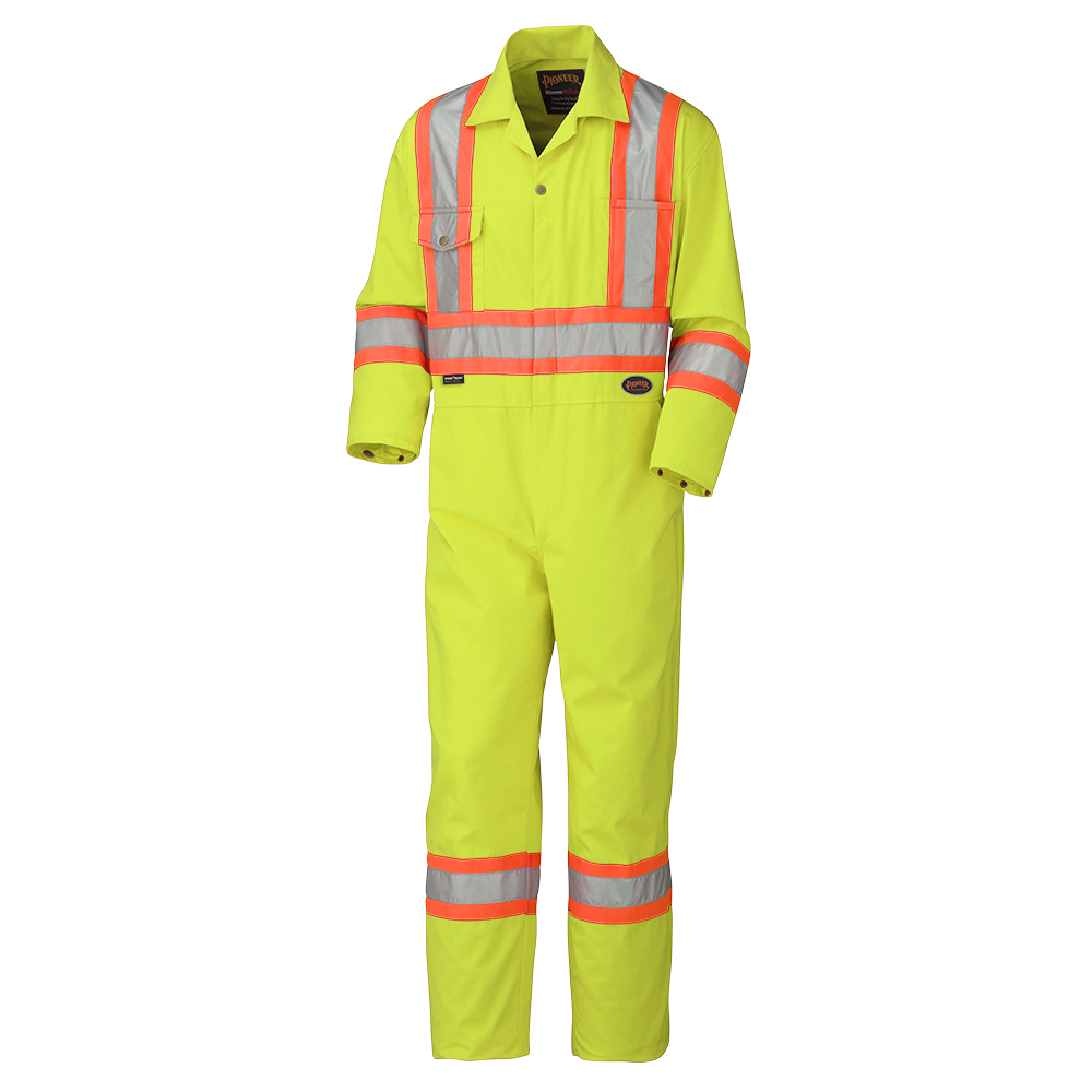 Hi-Viz Safety Poly/Cotton Coveralls | CSA Z96-15 Class 3 Level 2 | Pioneer 5512/5512T Pioneer