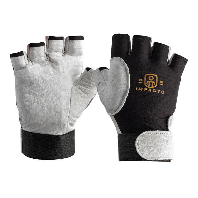 IMPACTO Anti-Vibration Air Glove with Elastic Wrist - Half Finger BG475 Impacto