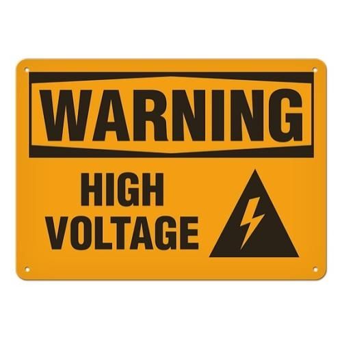 OSHA Safety Sign | Warning High Voltage Overhead  | INCOM SS3041V, SS3041A, SS3041P, SC3041V, SC304…
