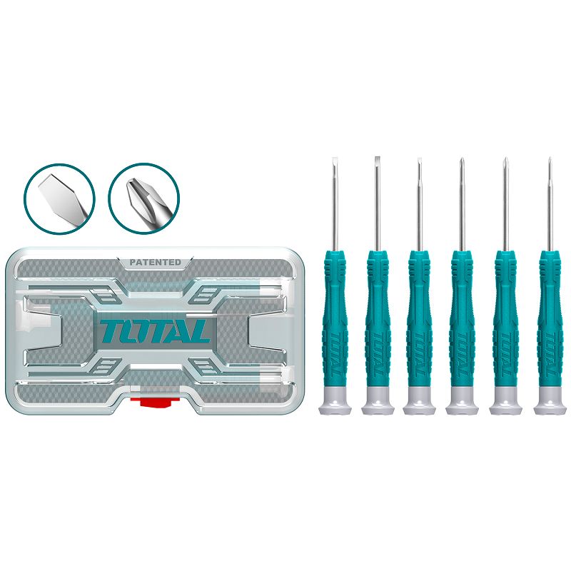 6Pcs Precision Screwdriver Set THT250PS0601 Total Tools Canada