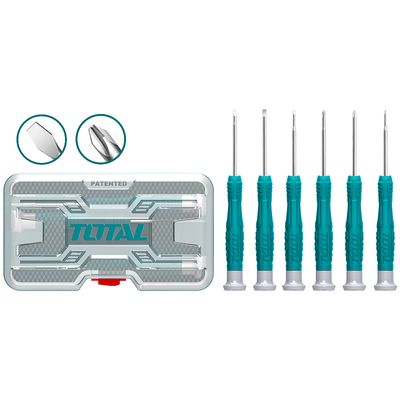 6Pcs Precision Screwdriver Set THT250PS0601 Total Tools Canada