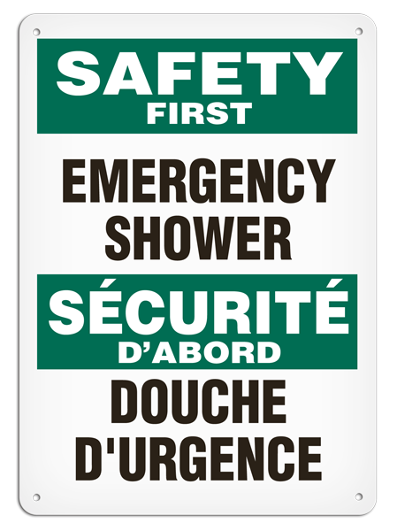 OSHA Safety Sign | Safety E/F Shower  | INCOM SS6030V, SS6030A, SS6030P, SC6030V, SC6030A, SC6030P,…