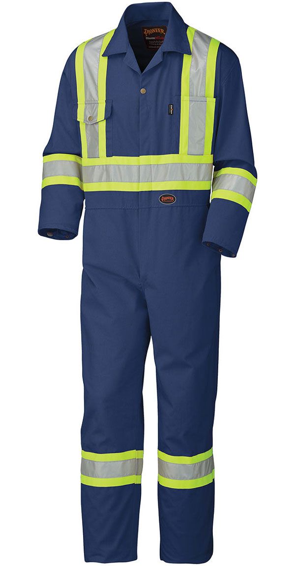 Hi-Vis Poly Cotton Safety Coverall (Reg/Tall) | Pioneer 5514/5514T/5516/5516T Pioneer