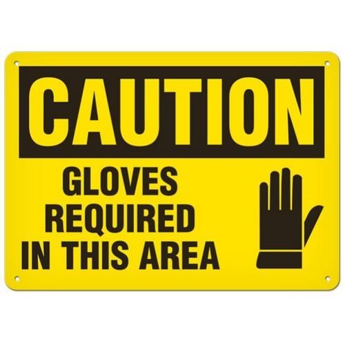 OSHA Safety Sign | Caution Gloves Req'd | INCOM SS2022 INCOM