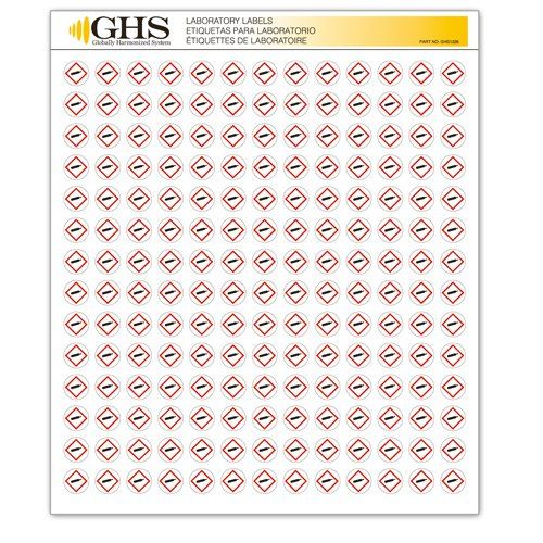 0.5" Gas Cylinder Pictogram Label - 1,820/Pad GHS1226 INCOM