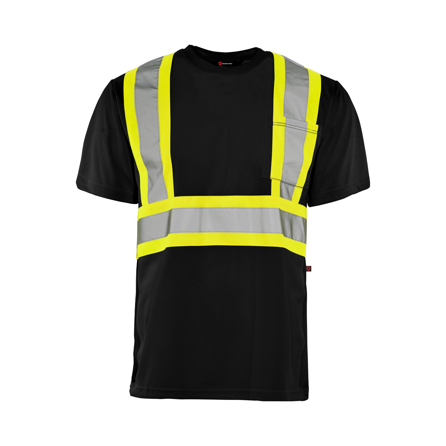 Hi Vis Poly Tshirt with 4in Tape | Ground Force TT1 Ground Force