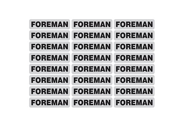 "Foreman" Reflective Strip - 1" X 4" 13HL-FOREMAN Dentec Safety