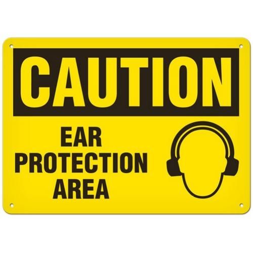 OSHA Safety Sign | Caution Ear Protection Area  | INCOM SS2019 INCOM