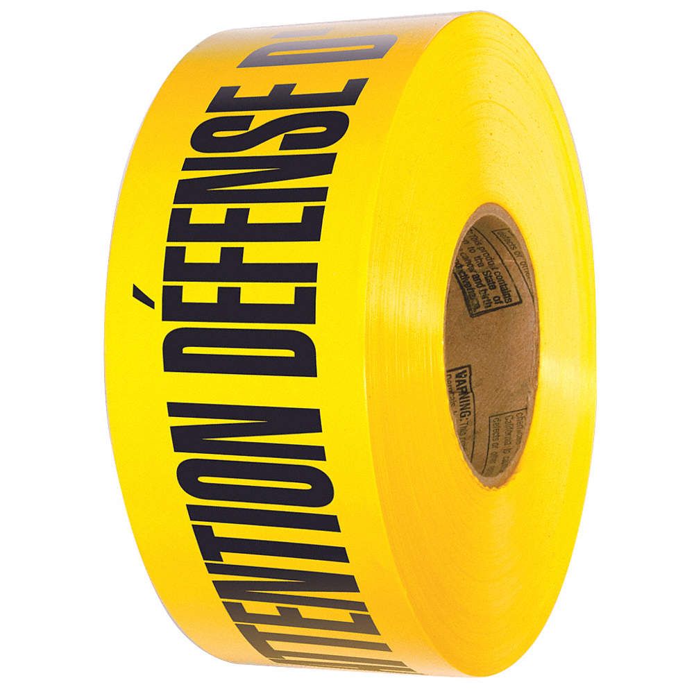 3" x 200' ATTENTION DEFENSE D'ENTRER Barricade Tape | INCOM BT5295 INCOM
