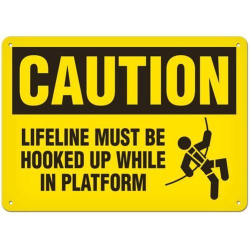 OSHA Safety Sign | Caution Lifeline  | INCOM SS2009 INCOM