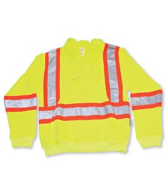 Lime Green 100% Polyester Hoodie Pull-Over Style | Big K BK3551   Safety Supplies Canada