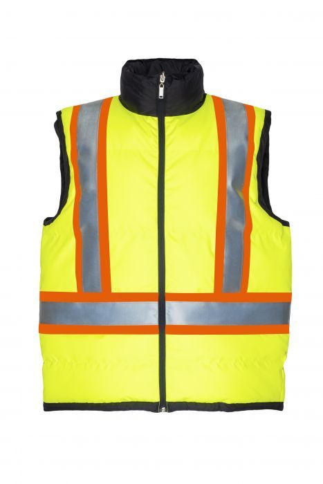 Hi-Vis Insulated &amp; Reversible Vest  | Projob P6708_P799/P6708_P011 PROJOB