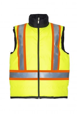 Hi-Vis Insulated &amp; Reversible Vest  | Projob P6708_P799/P6708_P011 PROJOB