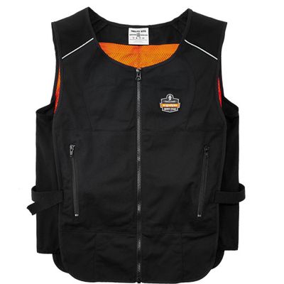 Chill-Its 6260 Lightweight Phase Change Cooling Vest with Packs - Black