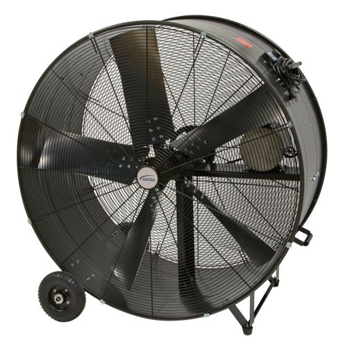Heavy-Duty Fixed Belt Drive Drum Fan, Industrial, 2 Speed, 42" Diameter