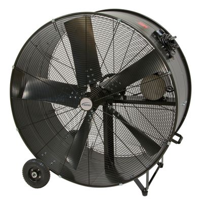 Heavy-Duty Fixed Belt Drive Drum Fan, Industrial, 2 Speed, 42" Diameter