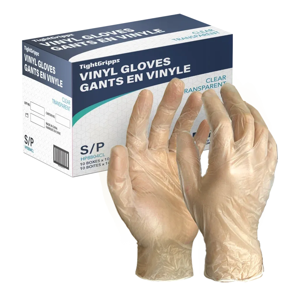4mil Vinyl Food Grade Gloves - Powder Free (1 Case/10 Boxes) HP8804 Diamond