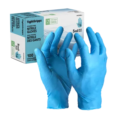 5 mil Nitrile Disposable Gloves - Powder Free (1 Case/10 Boxes) HP2205 Diamond
