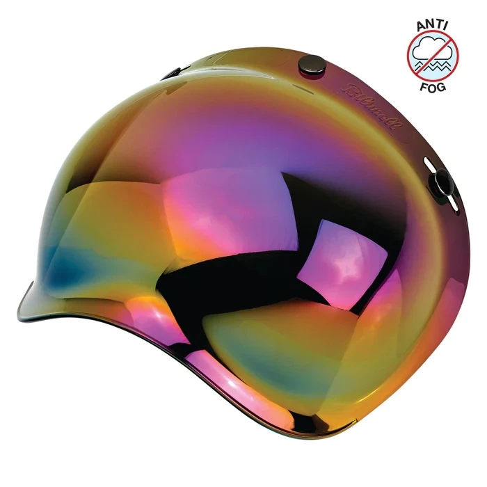 BILTWELL BUBBLE SHIELD ANTI-FOG - RAINBOW MIRROR
