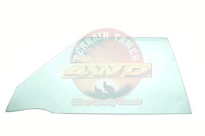 DOOR GLASS FRONT L/H WITHOUT VENT WINDOW GREEN T=4.0
