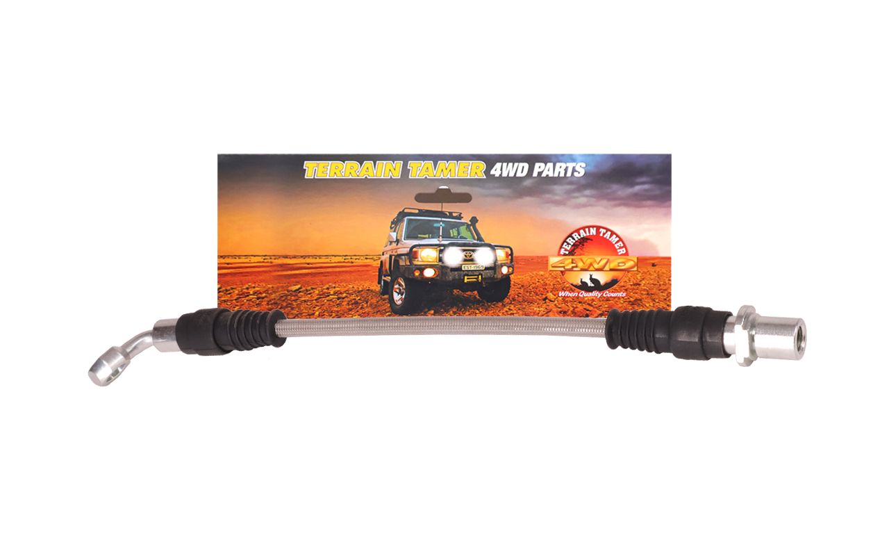 BRAIDED BRAKE HOSE REAR R/H SUITS DISC BRAKE 2