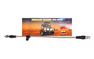 BRAIDED BRAKE HOSE FRONT L/H PLUS 50MM 1