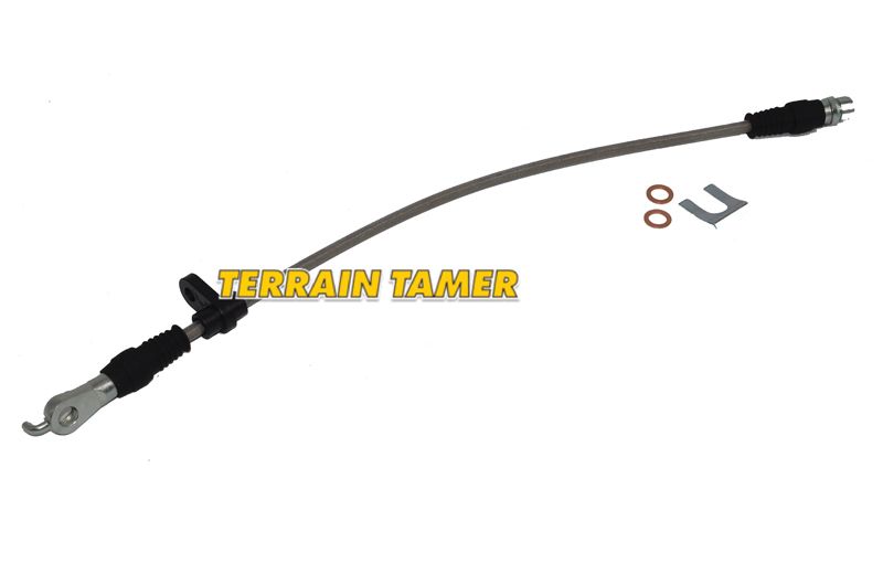 BRAIDED BRAKE HOSE FRONT R/H PLUS 50MM 1