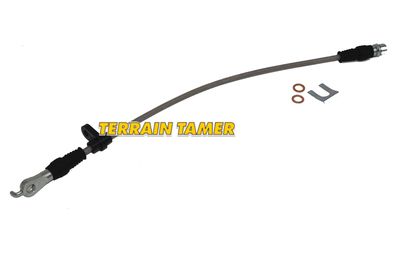 BRAIDED BRAKE HOSE FRONT R/H PLUS 50MM 1