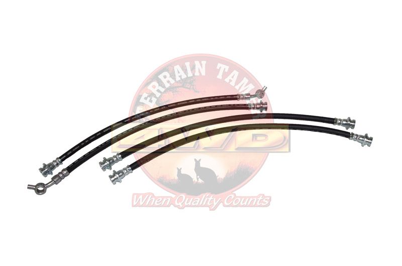 HOSE KIT BRAKE FRONT AND REAR 50MM LONGER THAN ORIGINAL 4