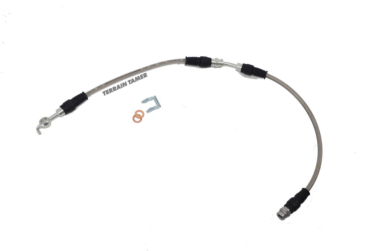 BRAIDED BRAKE HOSE FRONT L/H 1