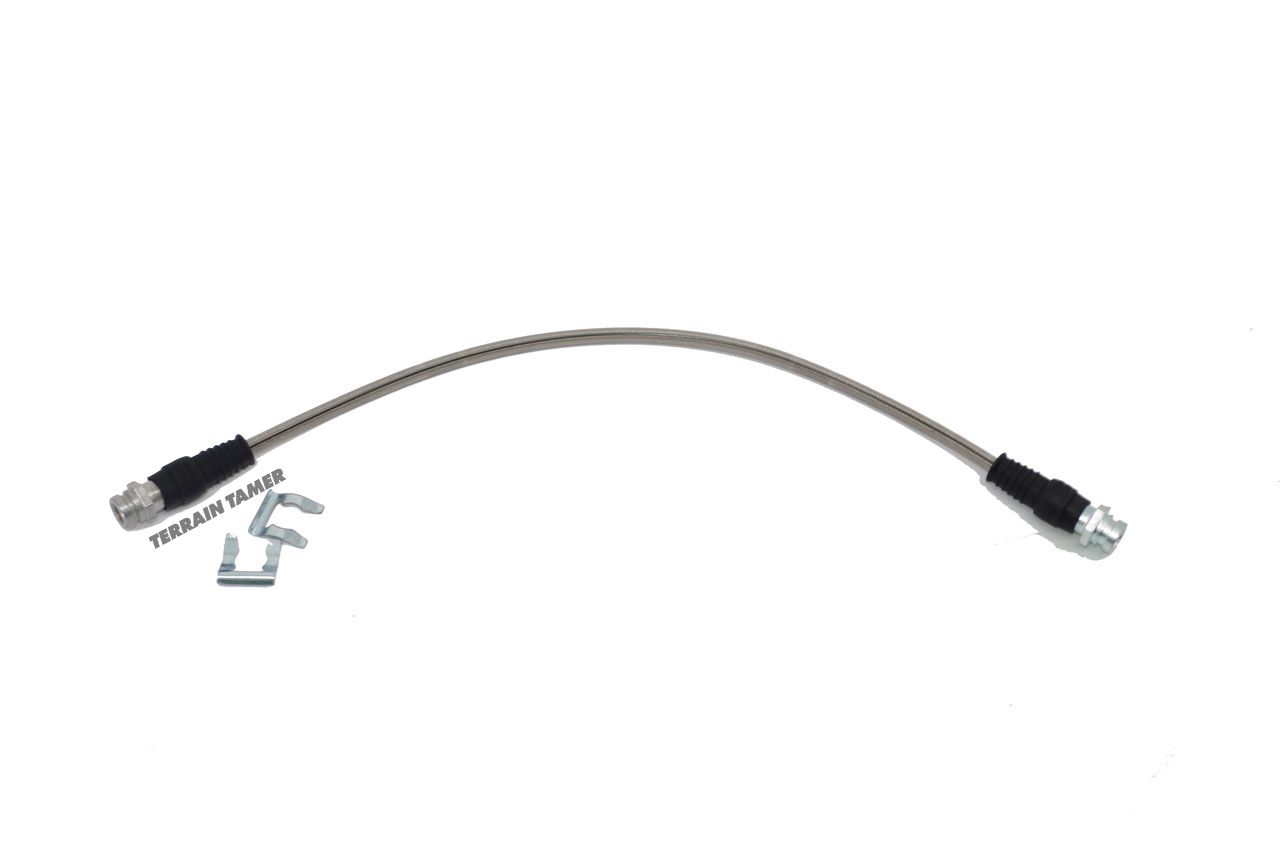 BRAIDED BRAKE HOSE REAR +50MM R/H OR L/H