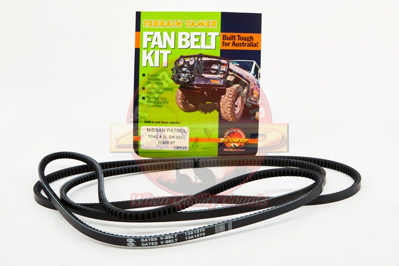 FAN BELT KIT FAN &amp; A/C TD42 4.2L DIESEL