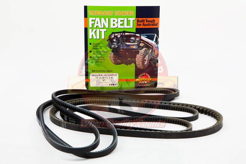 FAN BELT KIT FAN POWER STEERING &amp; A/C 4JB1T 2.8L DIESEL 97-