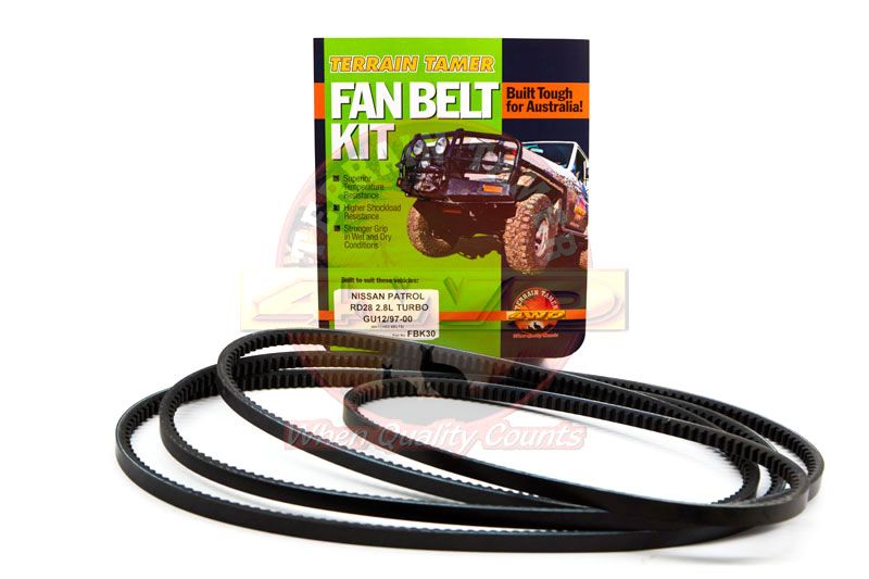 FAN BELT KIT FAN POWER STEERING &amp; A/C RD28T/TI 2.8L DIESEL