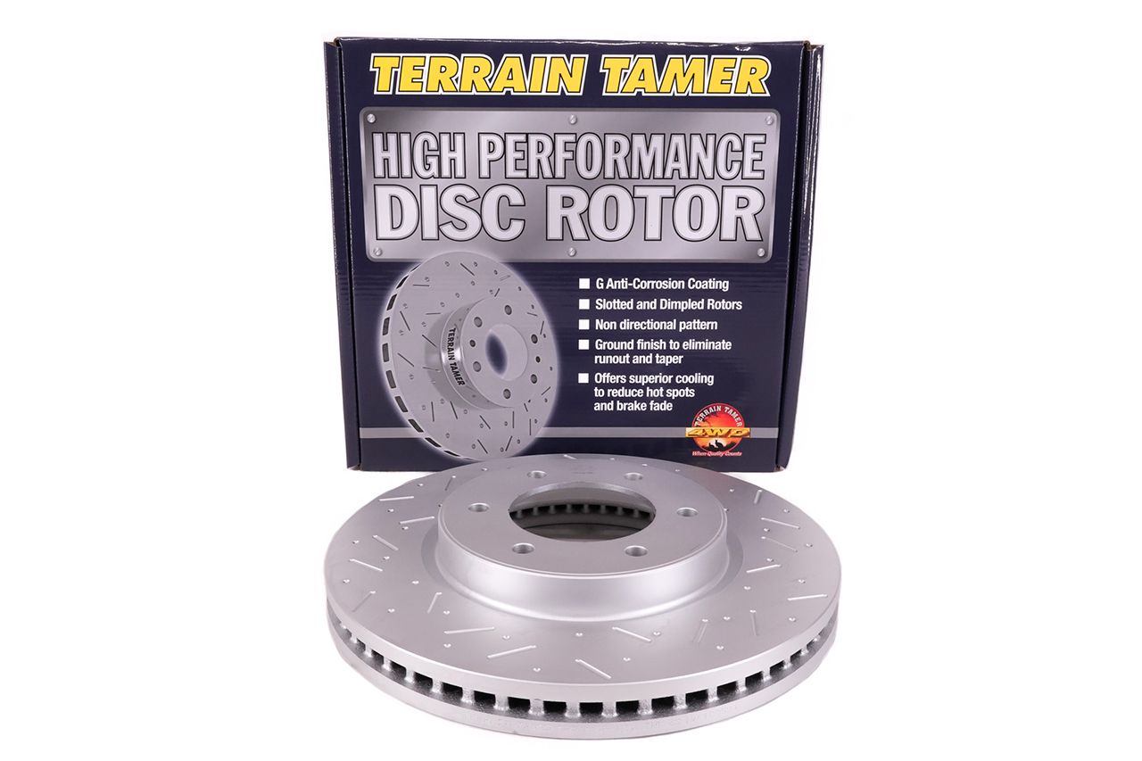 T/T DIMPLED &amp; SLOTTED DISC ROTOR FRONT 1
