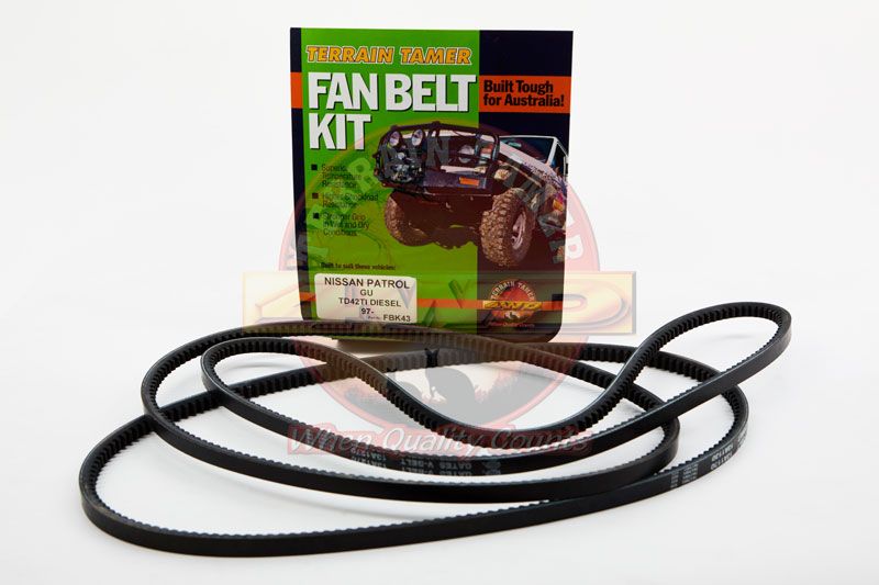 FAN BELT KIT FAN POWER STRG &amp; A/C TD42TI INTERCOOLED ENG.