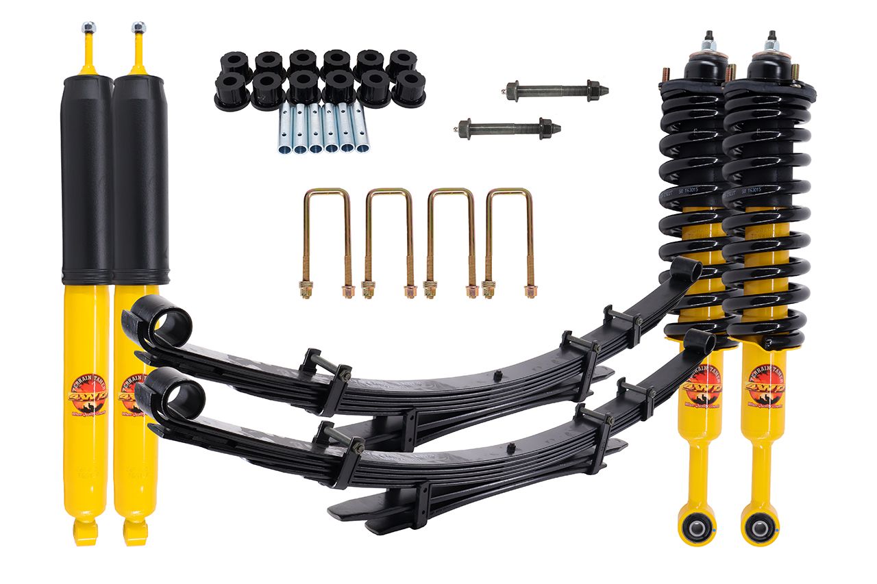 SUSP.KIT INC STRUT ASSY SHOCKS SPRINGS PINS U-BOLTS BUSHES 7