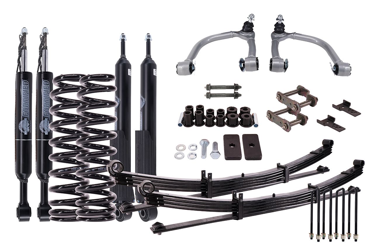 SUSP.KIT INC FORTIFIED SHOCKS SPRINGS PINS BUSHES U-BOLTS 2