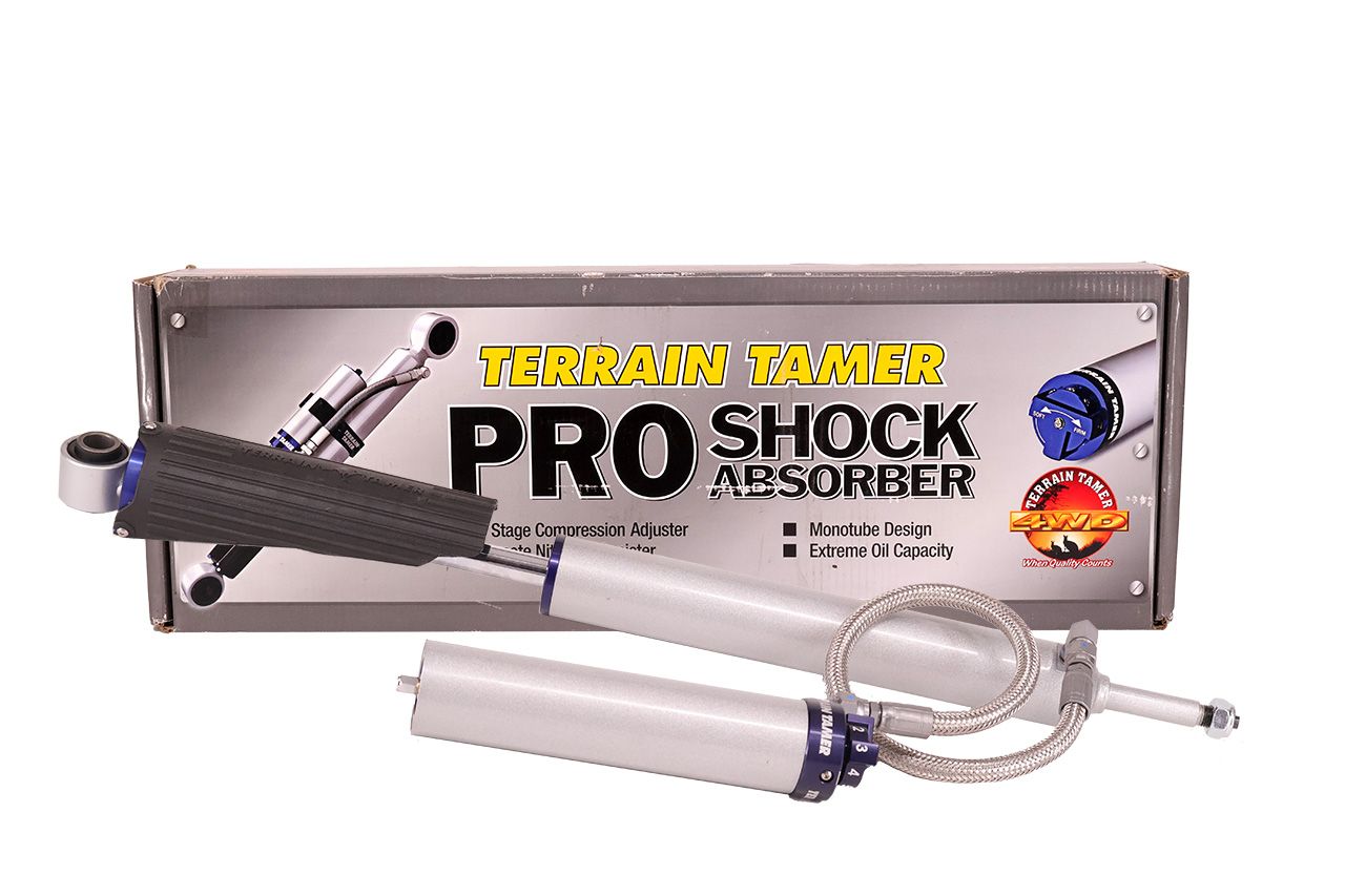 SHOCK ABSORBER REAR PAIR REMOTE RES 8 STAGE ADJUST 40MM LIFT 3