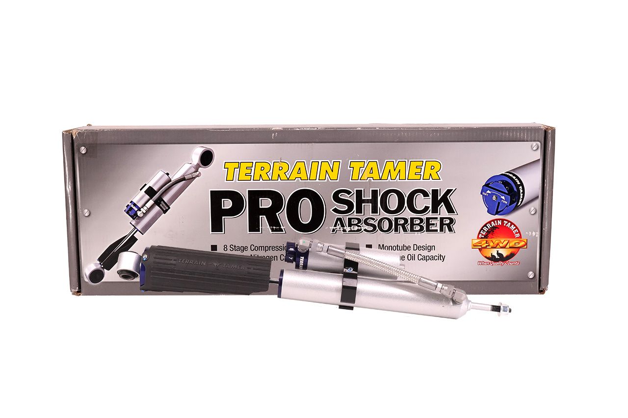 SHOCK ABSORBER REAR PAIR REMOTE RES 8 STAGE ADJUST 40MM LIFT 5