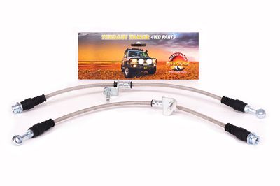 BRAIDED BRAKE HOSE KIT FRONT SUITS BIG BRAKE KIT TTBBK02/03