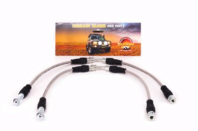 BRAIDED BRAKE HOSE KIT FRONT SUITS BIG BRAKE KIT TTBBK01