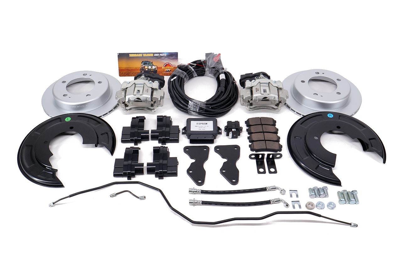 REAR DRUM TO DISC CONVERSION KIT INC+BACKING PLATES+PIPES