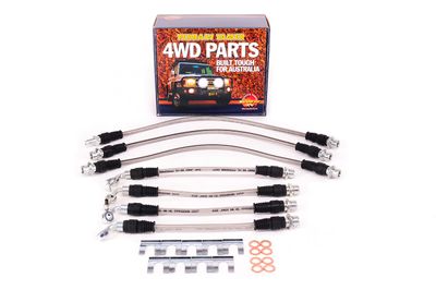 BRAIDED BRAKE HOSE KIT SUIT 2" RAISED SUSP. SOUTH AFRICA SPE